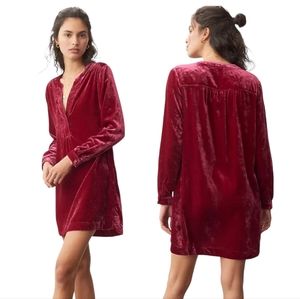 Anthropologie Melody Velvet Tunic Dress XS